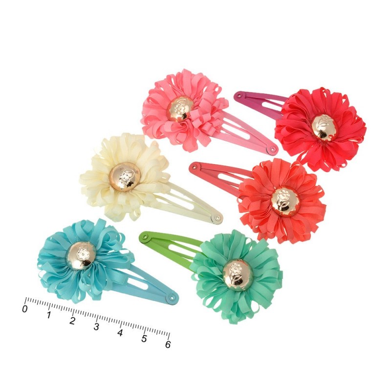 Набор детских заколок-хлопушек для волос с бантиком (8998)