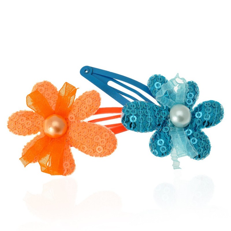 Набор детских заколок-хлопушек для волос с бантиком (9868)