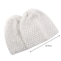Набор заготовок шапок 31см белый (12052)