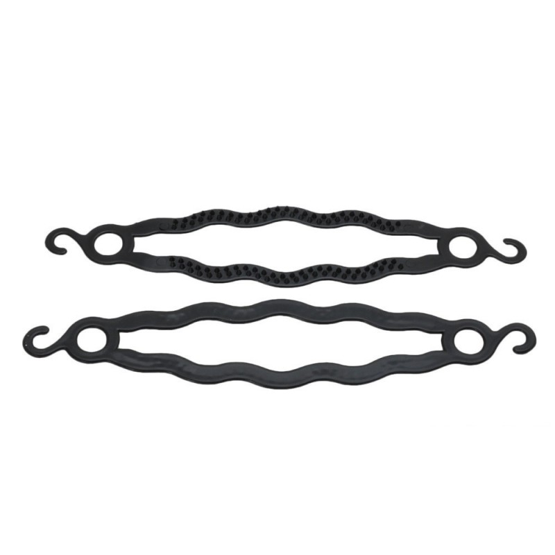 Набор заколок твистеров для причесок пластиковый черный (10939)