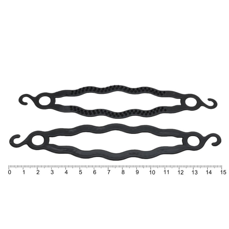 Набор заколок твистеров для причесок пластиковый черный (10939)