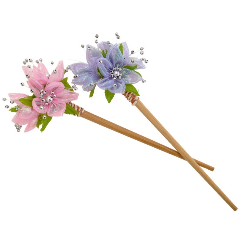 Набор китайских палочек для волос с цветком (6713)