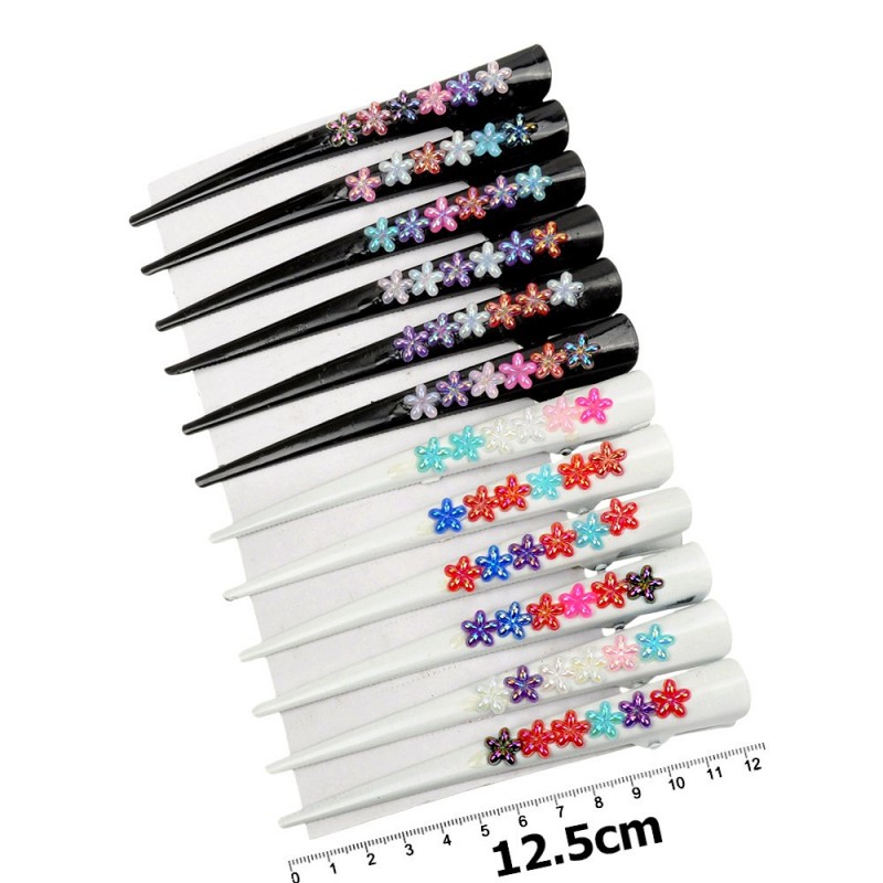 Набор заколок-уточек стрелы 12.5см чёрный и белый (12170)