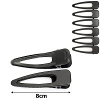 Набор металлических заколок-уточек для волос 8см черный (15218)