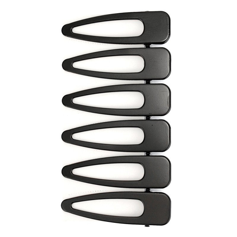 Набор металлических заколок-уточек для волос 8см черный (15218)