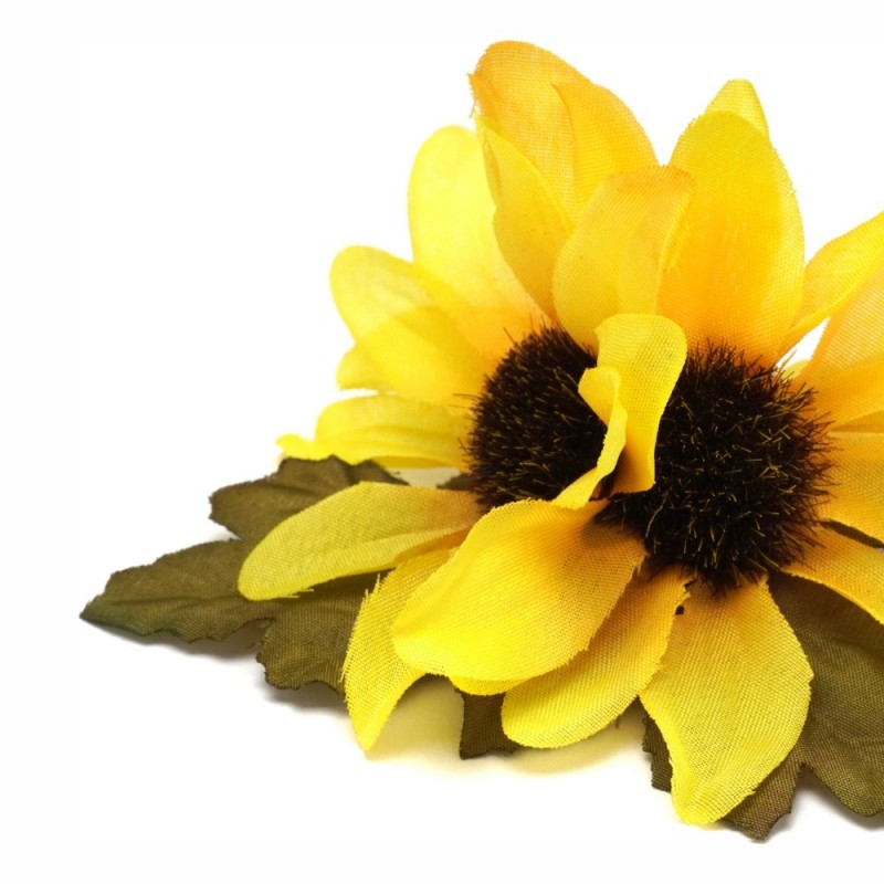 Заколка-уточка для волос с цветком 9см (27141) вариант 03