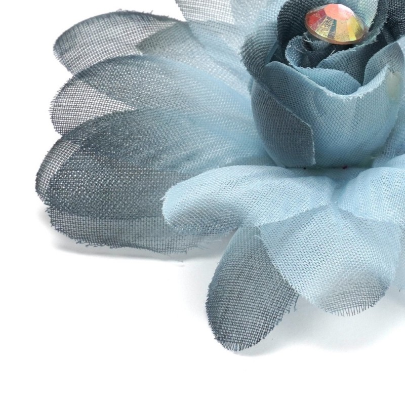 Заколка-уточка для волос с цветком 7.5см (27168) вариант 01