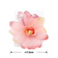 Заколка-уточка для волос с цветком 7.5см (27168) вариант 02