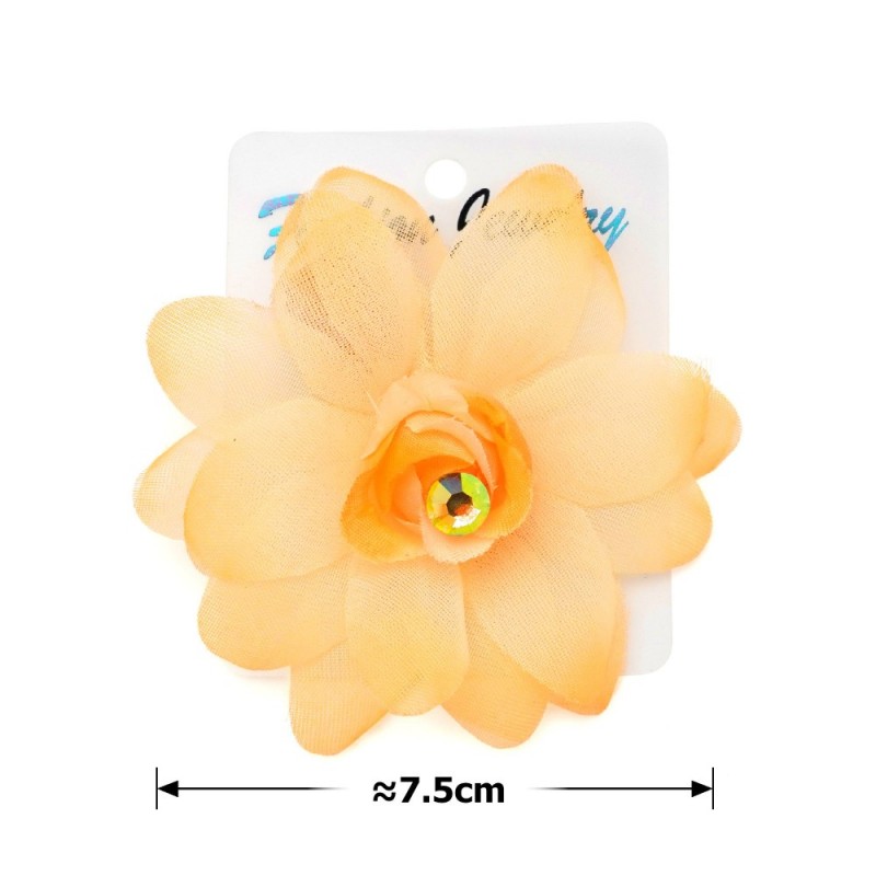 Заколка-уточка для волос с цветком 7.5см (27168) вариант 03