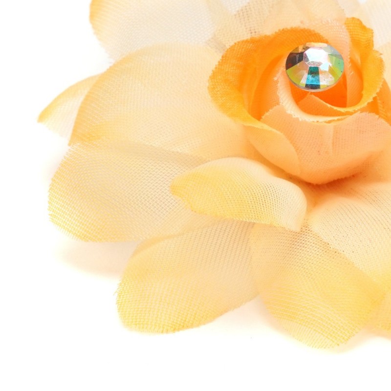 Заколка-уточка для волос с цветком 7.5см (27168) вариант 03