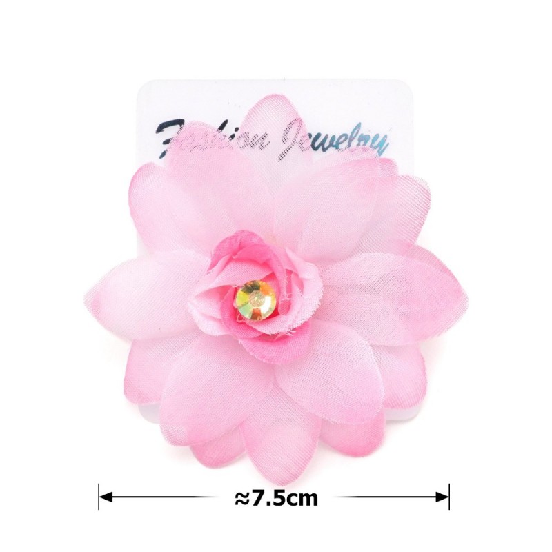 Заколка-уточка для волос с цветком 7.5см (27168) вариант 05