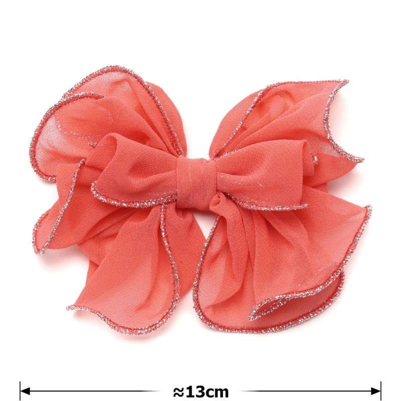 Заколка-уточка для волос с бантиком (28430) вариант 01