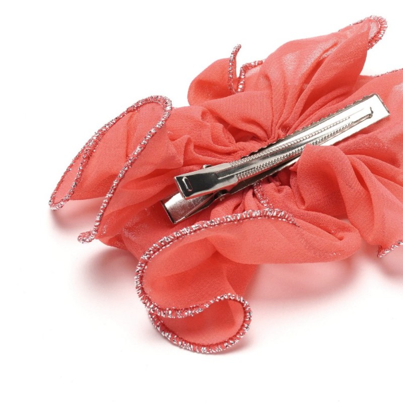 Заколка-уточка для волос с бантиком (28430) вариант 01