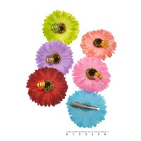 Набор заколок-уточек с ромашками 6.5см разноцветный (4687)