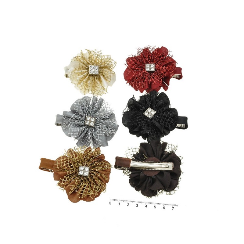 Набор заколок-уточек с бантиками (6495)