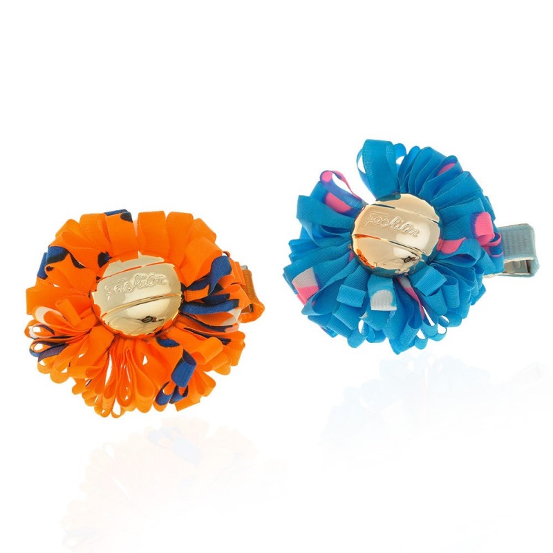 Набор заколок-уточек с бантиками 4см разноцветный (6926)