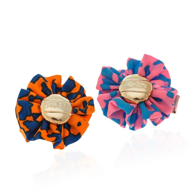 Набор заколок-уточек с бантиками 4см разноцветный (6927)