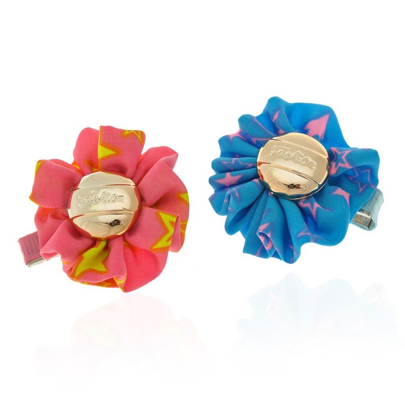 Набор заколок-уточек с бантиками 4см разноцветный (6930)