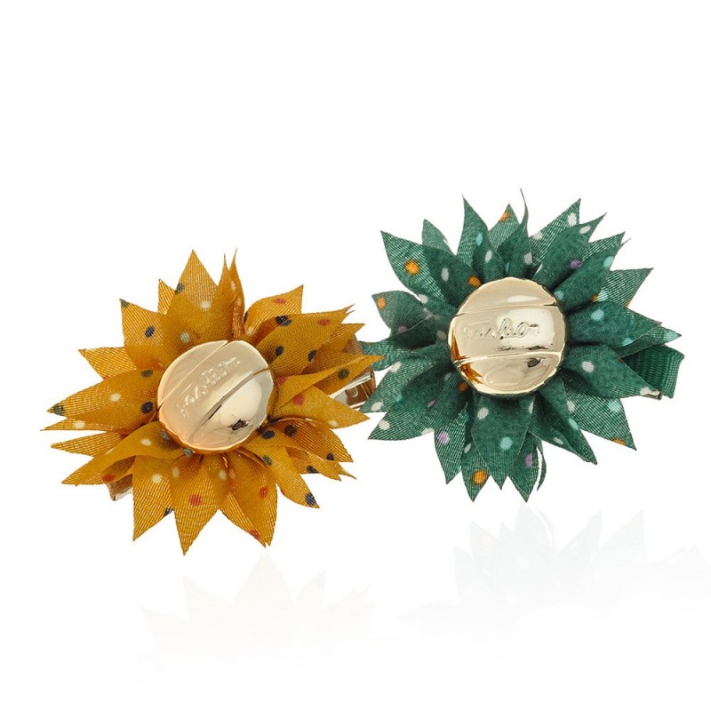 Набор заколок-уточек с бантиками 4см разноцветный (6940)