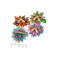 Набор заколок-уточек с бантиками 4см разноцветный (6948)