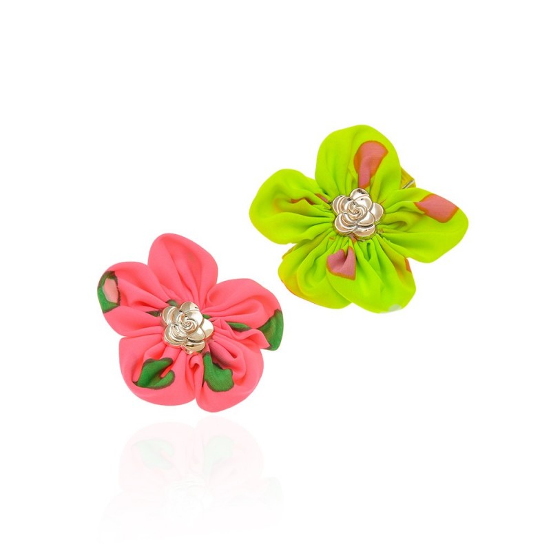 Набор заколок-уточек с бантиками 5см разноцветный (6964)