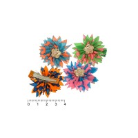 Набор заколок-уточек с бантиками 4см разноцветный (6969)