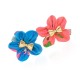 Набор заколок-уточек с бантиками 4см разноцветный (6984)