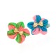Набор заколок-уточек с бантиками 4см разноцветный (6996)