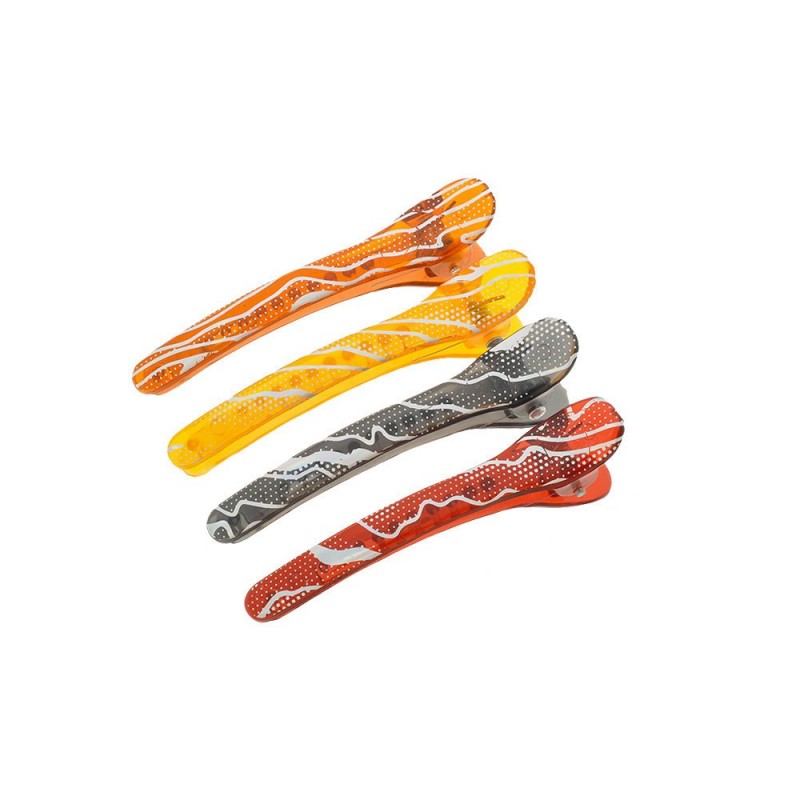 Набор пластиковых заколок-уточек для волос 7см (7368)