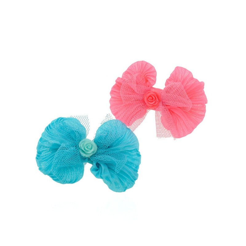 Набор заколок-уточек с бантиками 8см (9018)