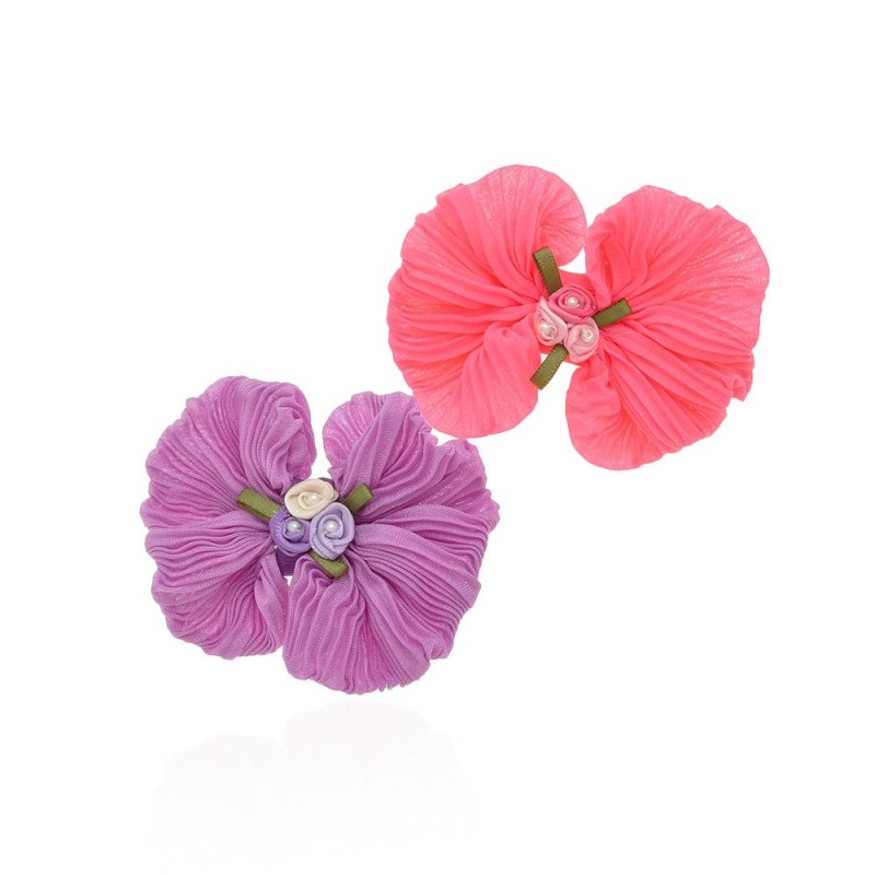 Набор заколок-уточек с бантиками 8см (9029)