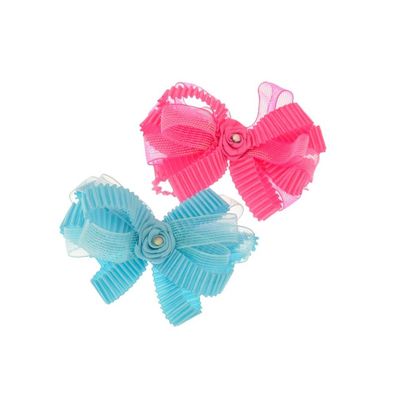 Набор заколок-уточек с бантиками 9см (9882)