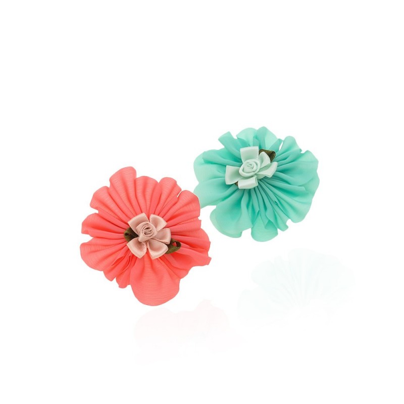 Набор заколок-уточек с бантиками 7см разноцветный (9893)