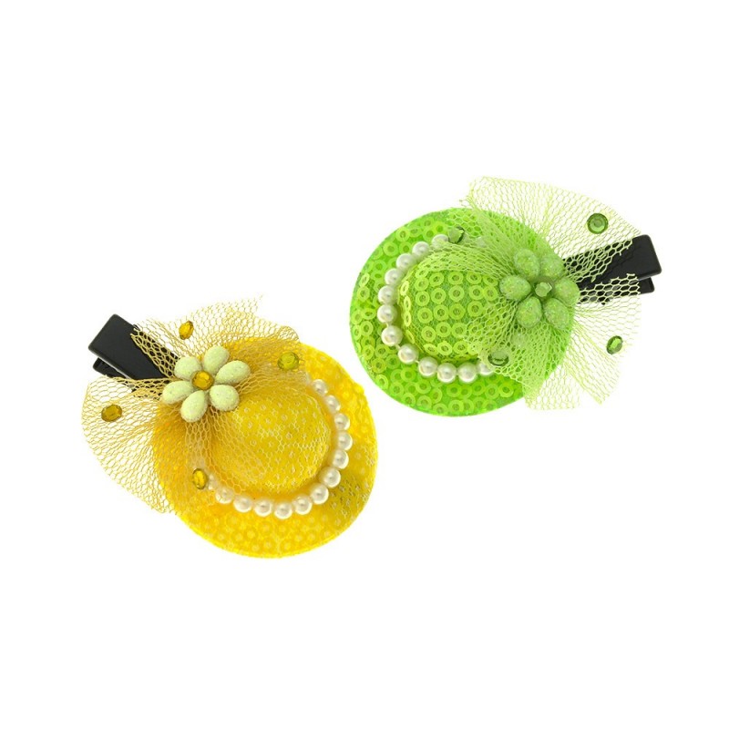 Набор заколок-уточек со шляпой 6см 12шт разноцветный (9896)