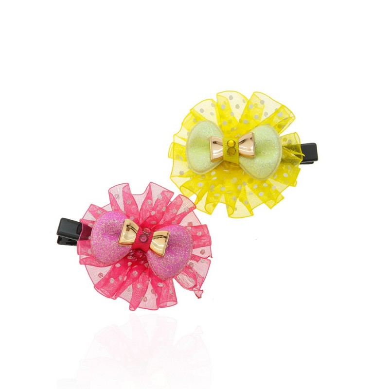 Набор заколок-уточек с бантиками 6.5см (9898)