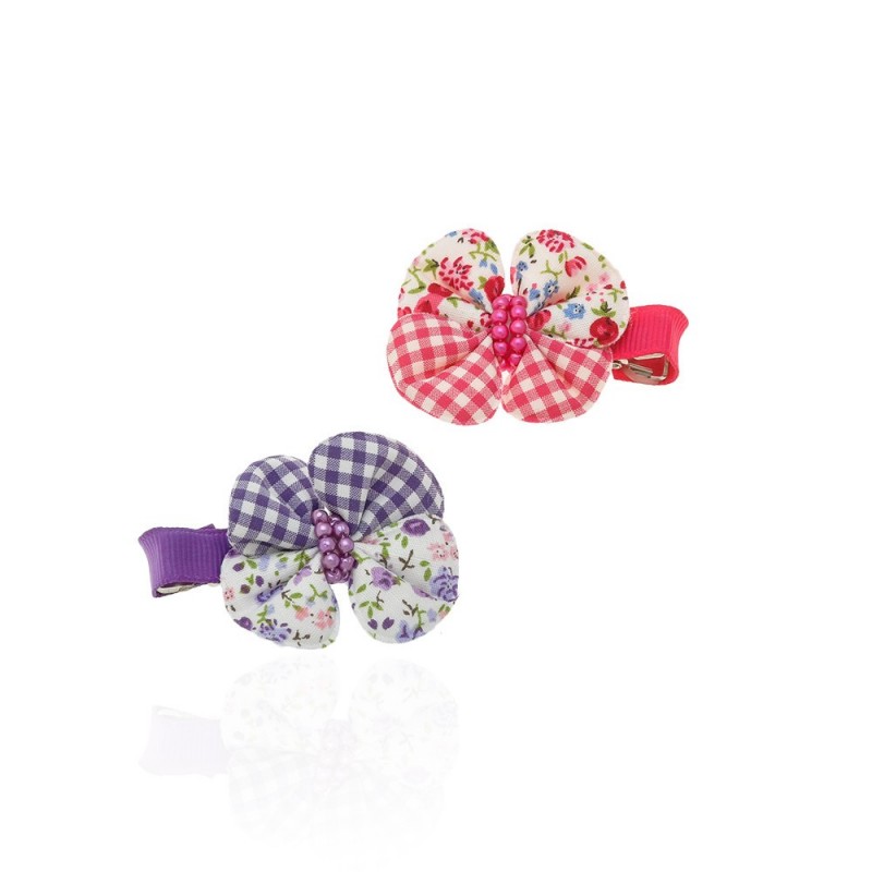 Набор заколок-уточек с бантиками 5см разноцветный (9903)