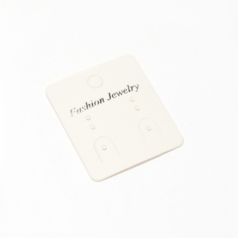 Планшетки бирки для сережек картонные 100шт белые (12534)