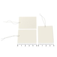 Ценники бирки картонные на резинке 1000шт белые (13952)