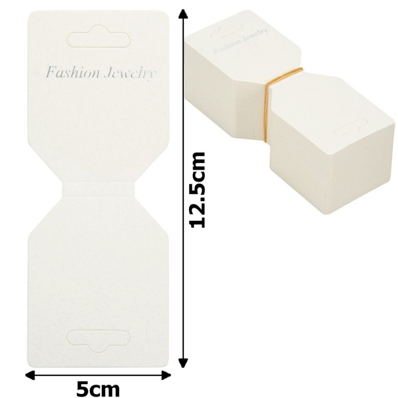 Планшетки бирки для товара картонные 100шт белые (15237)