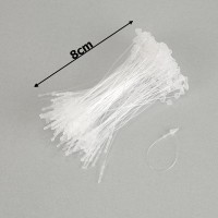 Ярлыкодержатель пластиковый кольцевой для крепления бирок и ярлыков 8см 1000шт прозрачный (15393)