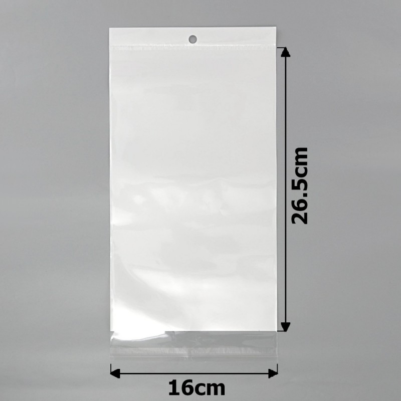 Набор упаковочных пакетов с белым фоном 16х26.5см (15513)