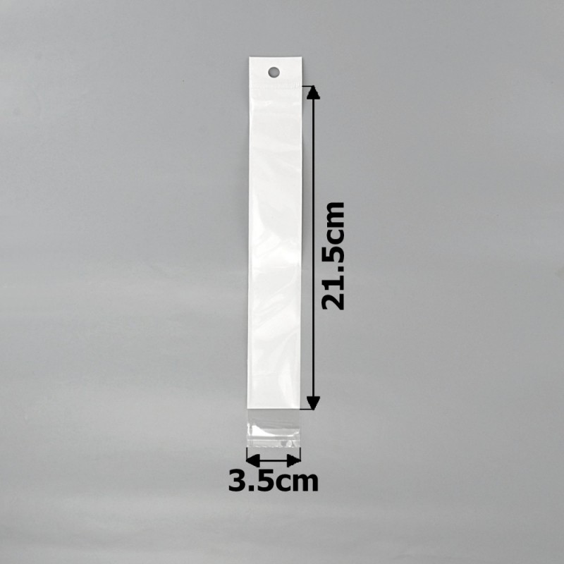 Набор упаковочных пакетов с белым фоном 3.5х21.5см (15515)