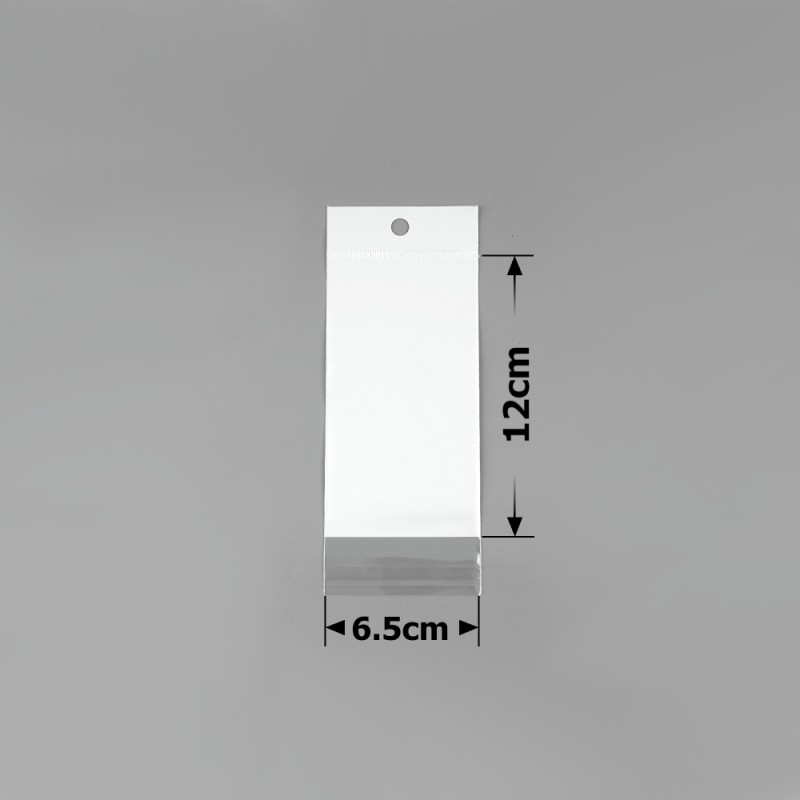 Набор упаковочных пакетов с белым фоном 6.5х12см (15889)