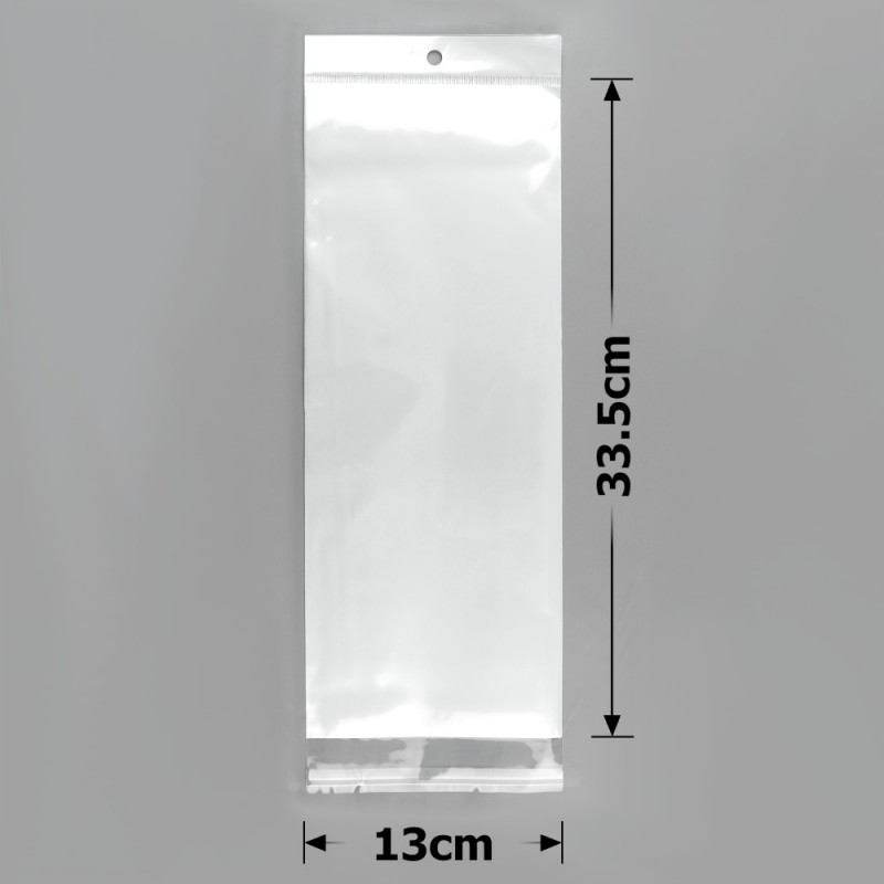 Набор упаковочных пакетов с белым фоном 13х33.5см (15896)