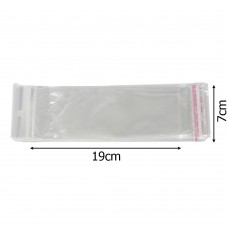 Набор целлофановых упаковочных пакетов 7х19см 100шт прозрачный (14402)