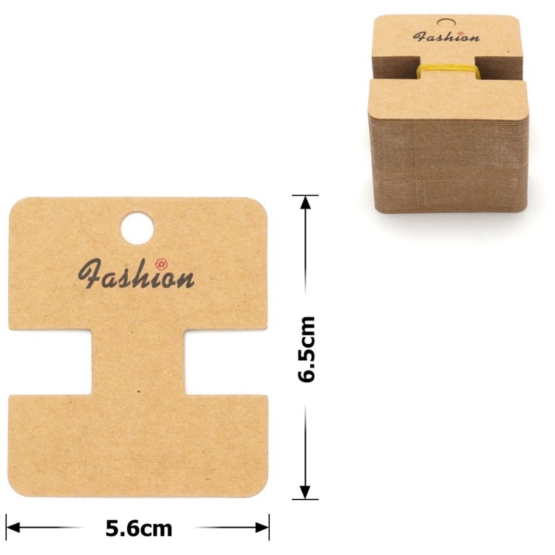 Планшетки бирки для товара картонные 100шт коричневые (23727)