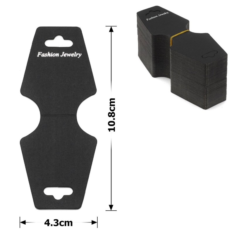 Планшетки бирки для товара картонные 100шт черные (25845)