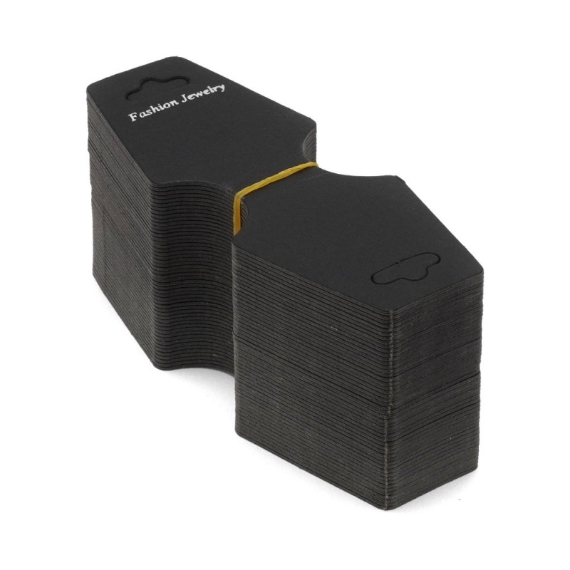 Планшетки бирки для товара картонные 100шт черные (25845)