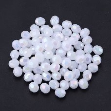 Набор граненых бусин 8мм 900шт 250г белый-хамелеон (31731)