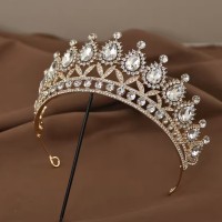 Диадема-обруч со стразами металлическая (31616)